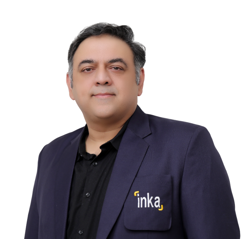 Inkapreneur — Life Insurance for Founders, portrait of Inka’s founder & CEO next to headline